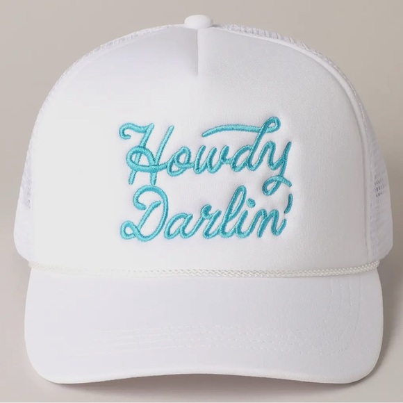 Howdy‎ Darlin’ Signature Foam Trucker White NWT - Picture 3 of 5